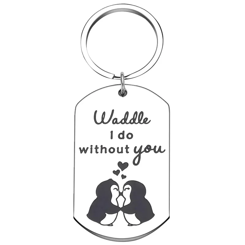 Cute Funny Penguin Gifts Keychain Birthday Valentines Gift Key Chain Pendant Boyfriend Girlfriend Husband Wife Couples Gift view 3