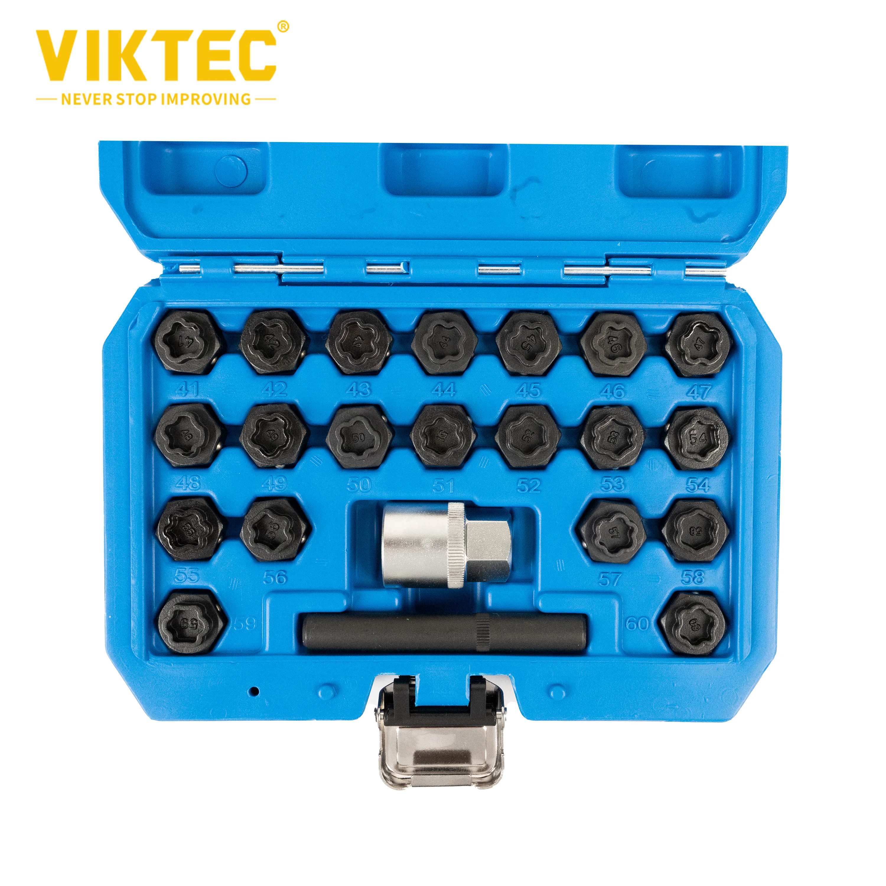 Viktec Wheel Lock Key Removal Kit for BMW Series Wheel Anti-Theft Screws Removal Install Socket Sleeve Tool,22pcs,VT13008B