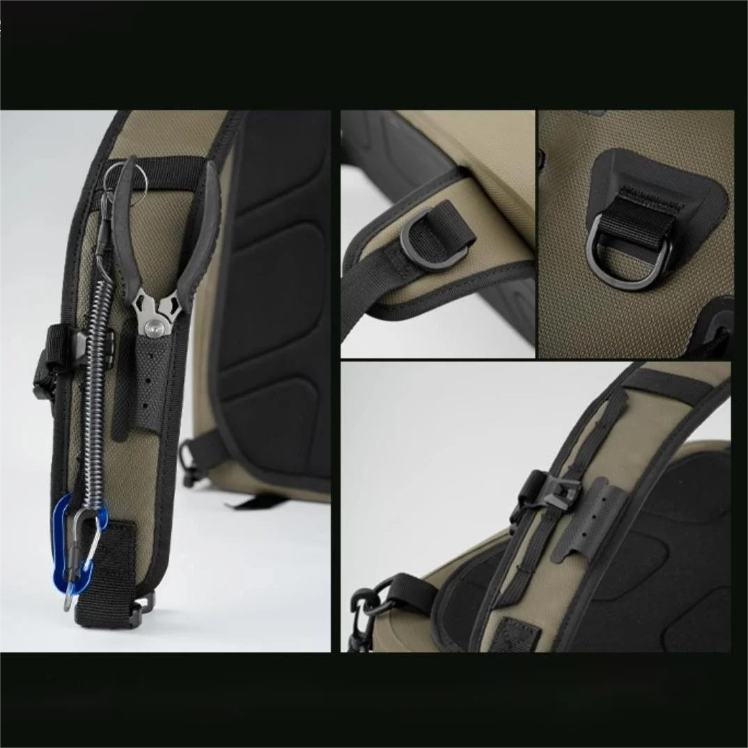 

840D TPU Fabric Airtight & Waterproof Single Shoulder Fishing Bag 9.5L Big Capacity for Lures & Rod Storage