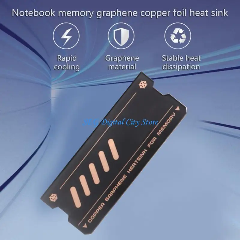 U75B Copper  Heat Sink Pad Notebook Memory Card Cooler Hard Disk Radiator Heatsink Thermal Pads SSD Cooling Pad