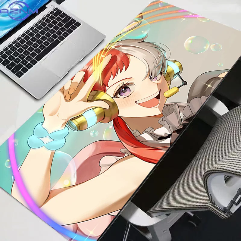 Anime One Piece Uta Large Gaming Mouse Pad XXL Desk Mat Non Slip Rubber Keyboard Mat for PC Laptop Game Office Home Decor