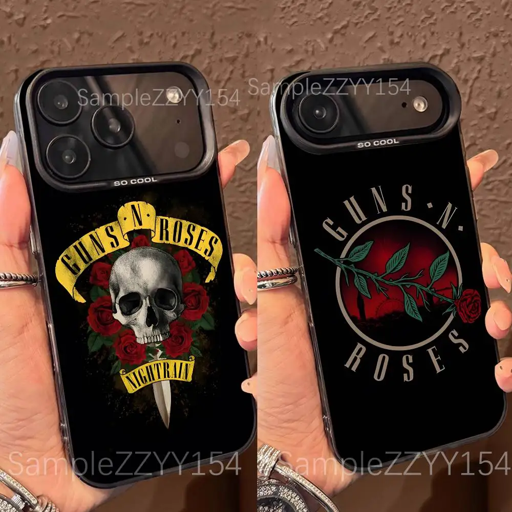 

Anime G-Guns N R-Roses Phone Case For 15,16,17,13,14,11,12,Pro,Max,Plus,E,Air,Mini Color Shockproof Back Silver Cover
