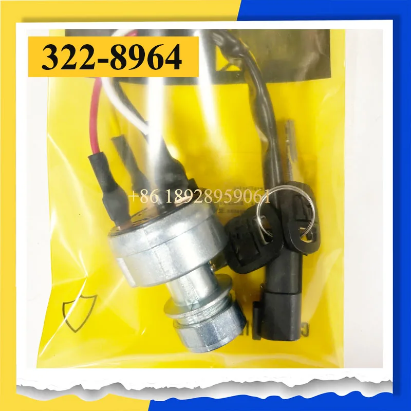 

Ignition switch 322-8964 3228964 with keys for Excavator E325 E305D E303C E307E E308E