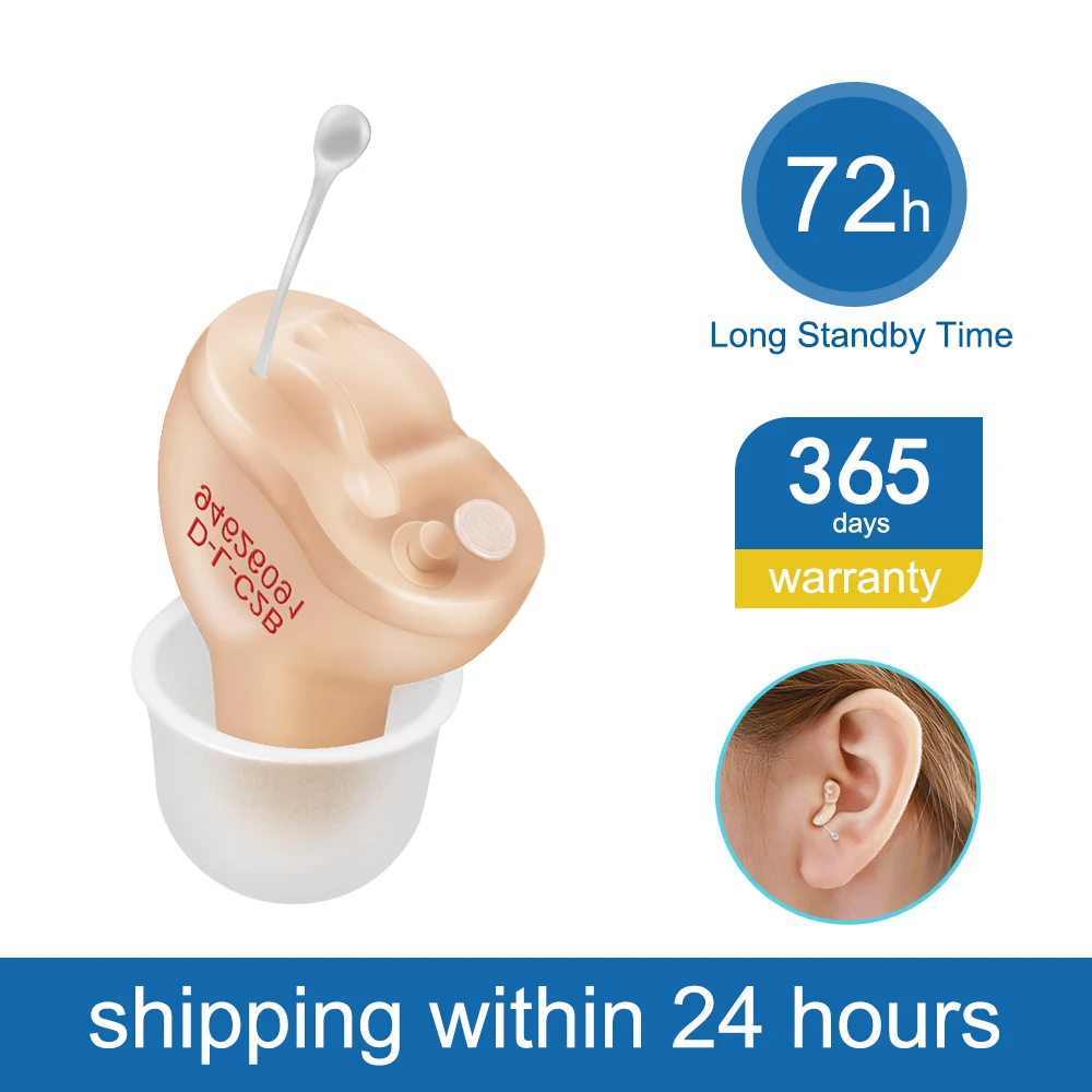 Invisible Hearing Aid for Seniors with A10 Battery