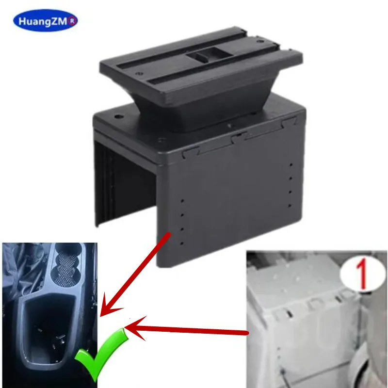 For Ford Focus C-Max Armrest Box Double-Layer Central Storage Box Cup Holder Retrofit Car Accessories