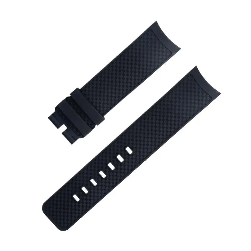 

TINTAG Curved End 22mm Quick Release Watch Band For IWC Strap Aquatimer Family Fluoro Rubber Watchband Bracelet