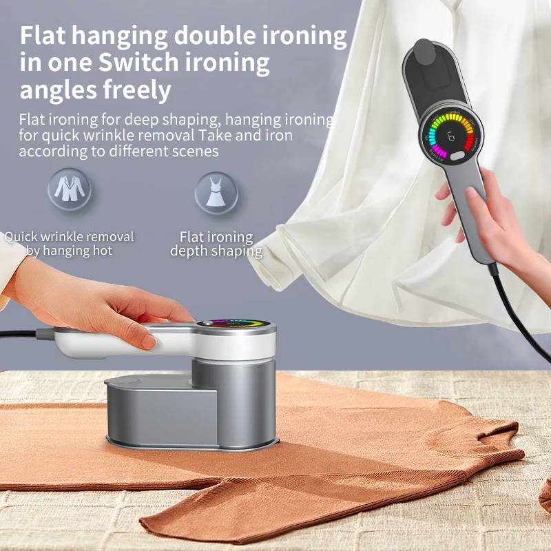 2-in-1 Portable Handheld Steam Iron Garment Steamer Mini Travel Ironing Machine Automatic Clothing Steam Generator for Home Dorm