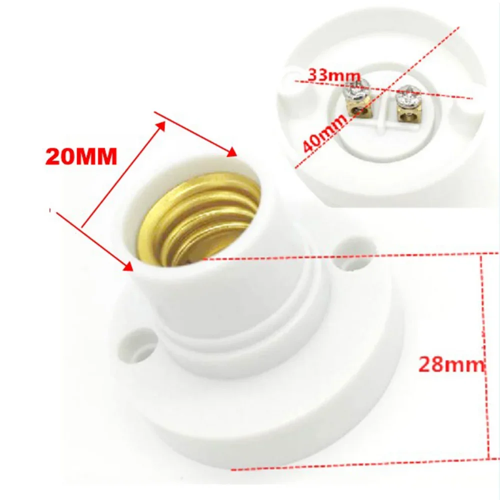 10PCS New Screw Lamp Base E14 Lamp Holder Socke Base Light Bulb Socket Holder Adapter Lamp