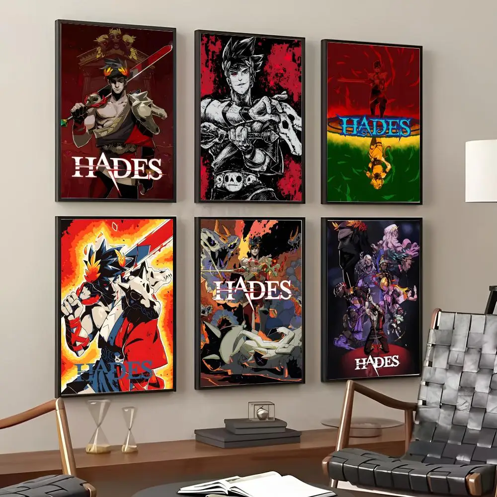 Game H-hades Painting Calligraphy Cotton Canvas Wall Art Poster High Quality Decor Painting for Living Room Home Decor