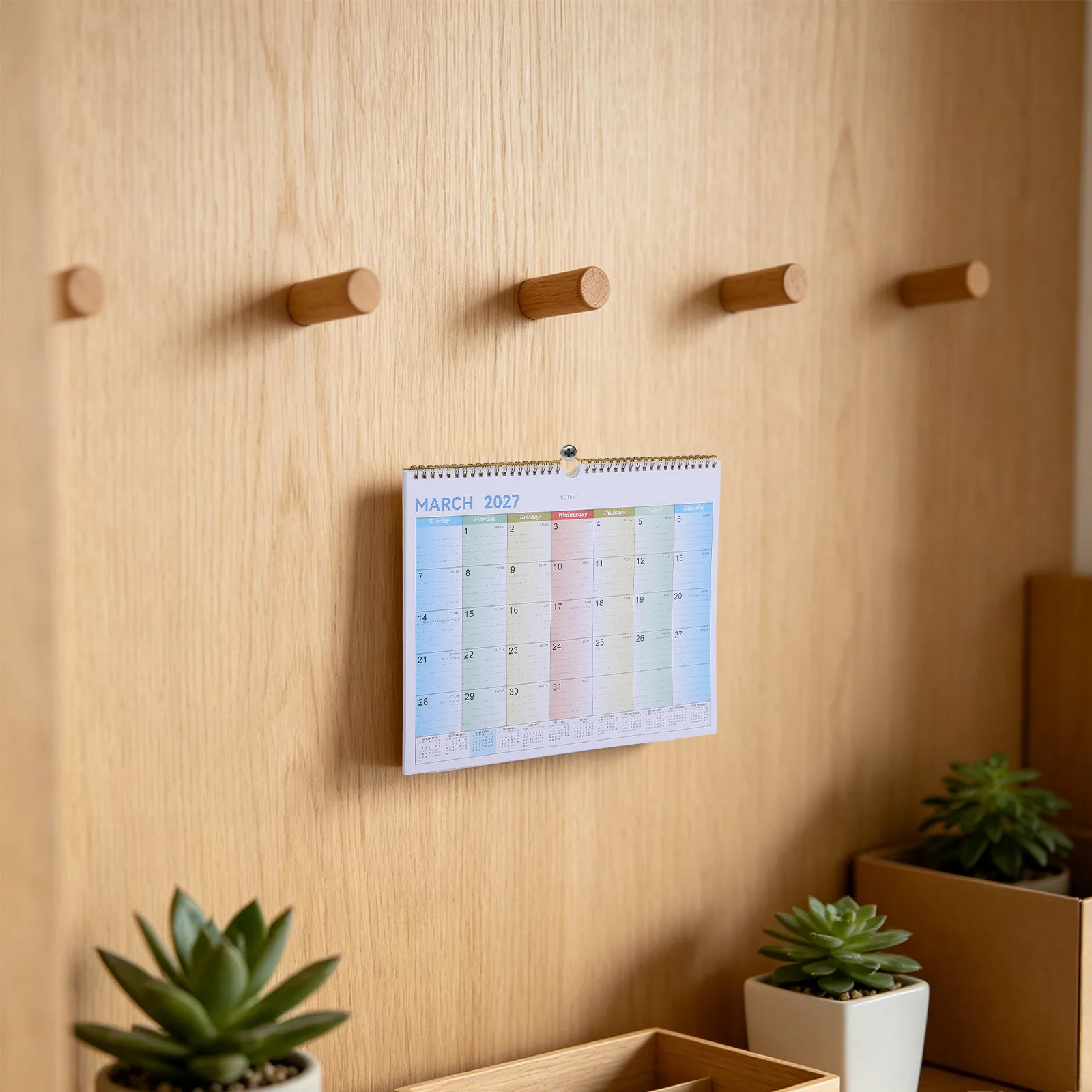 

Large Wall Calendar 2026-2027 18 Month Minimalist Yearly English Calendar for Home Office School Family Task Planning and