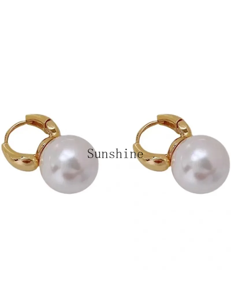 

Pearl earrings women's elegance temperament design sense French light luxury high-end ear jewelry