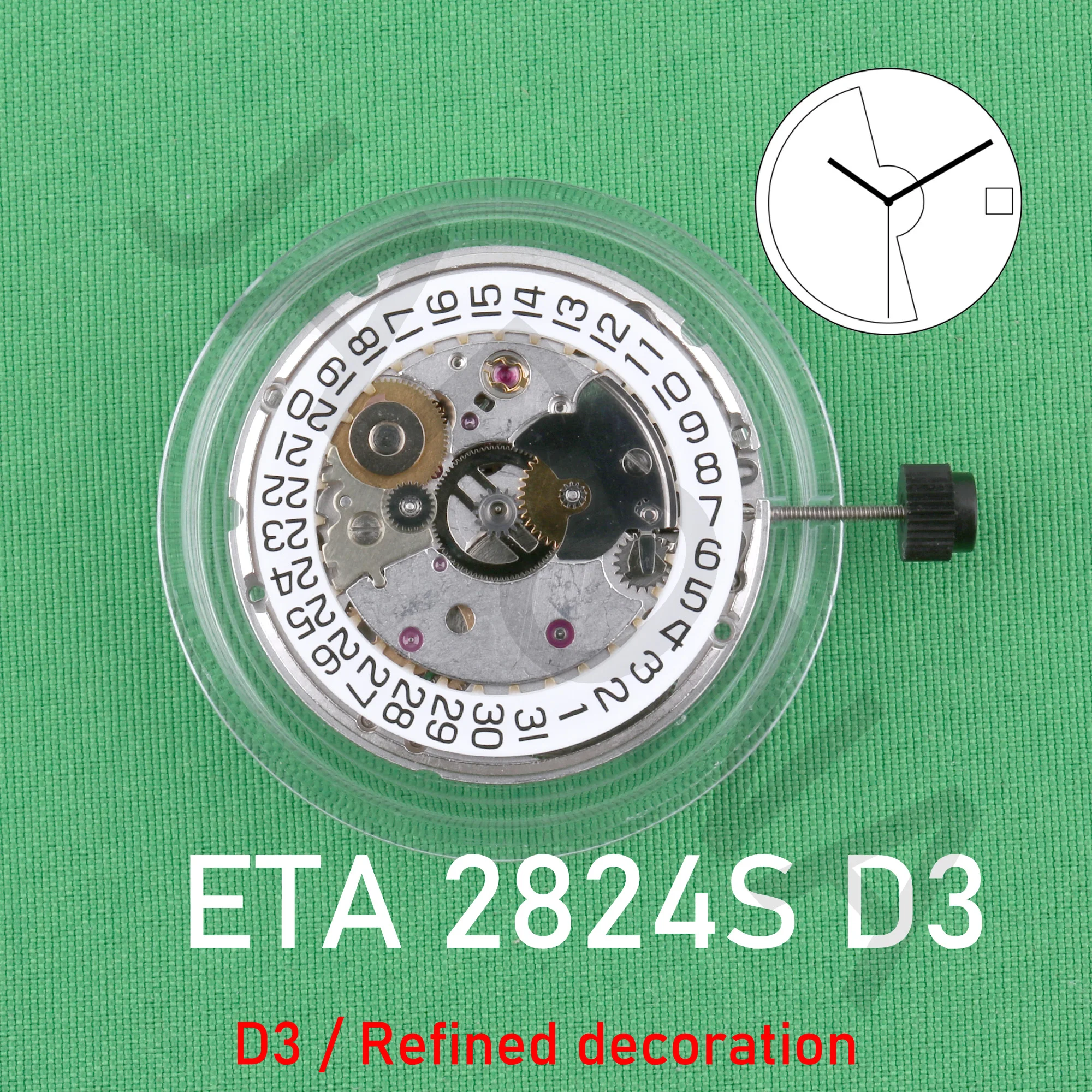 Eta-2824-2ムーブメントアクセサリー,新しいオリジナル機械式,完全なパターン研磨,カレンダー2824