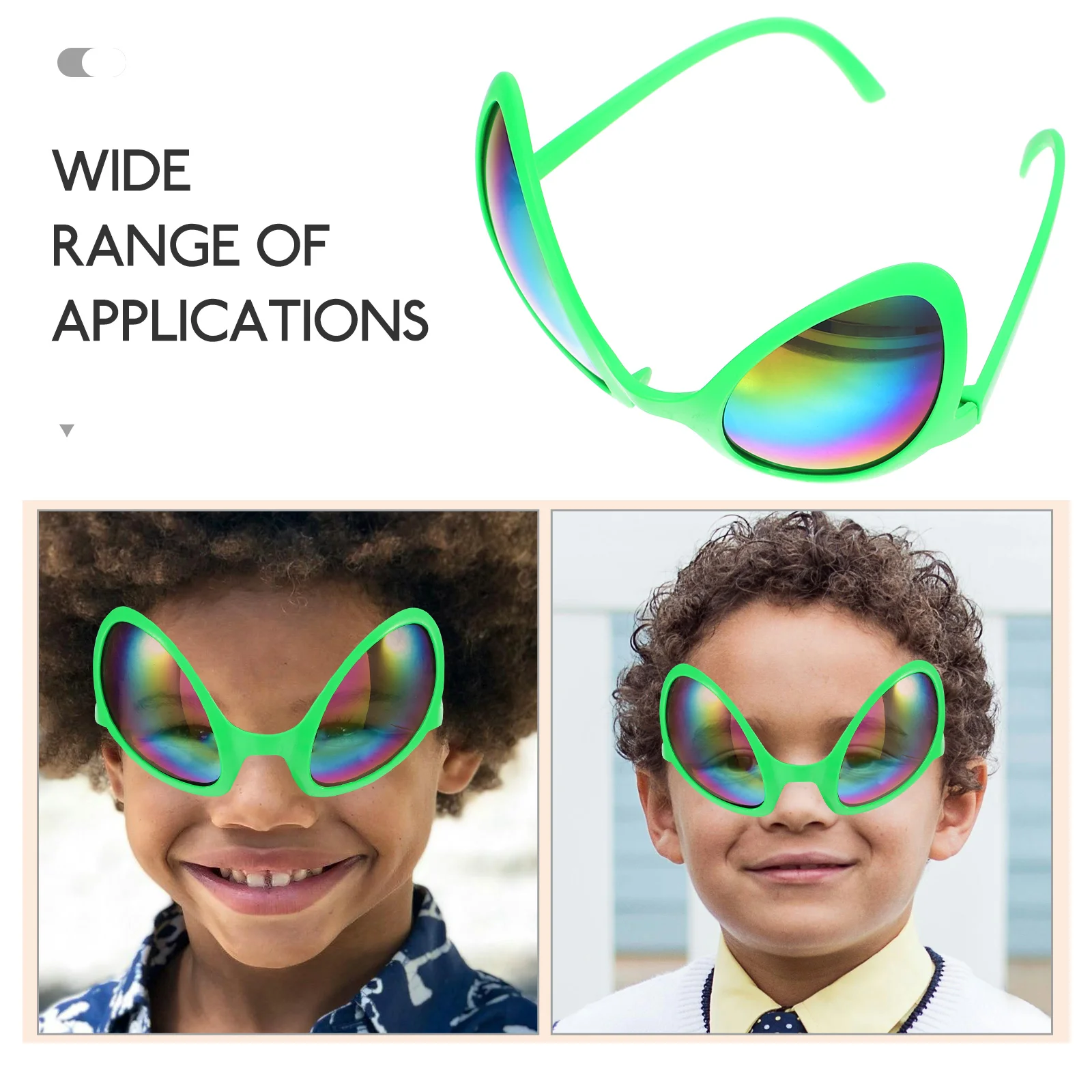 

Fluorescent Green Sunglasses Stylish Eyeglasses Prop Practical Funny Costume Party Accessories