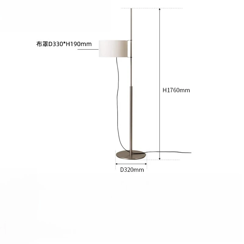 

Medieval solid wood floor lamp retro living room study bedroom adjustable lifting floor lamp