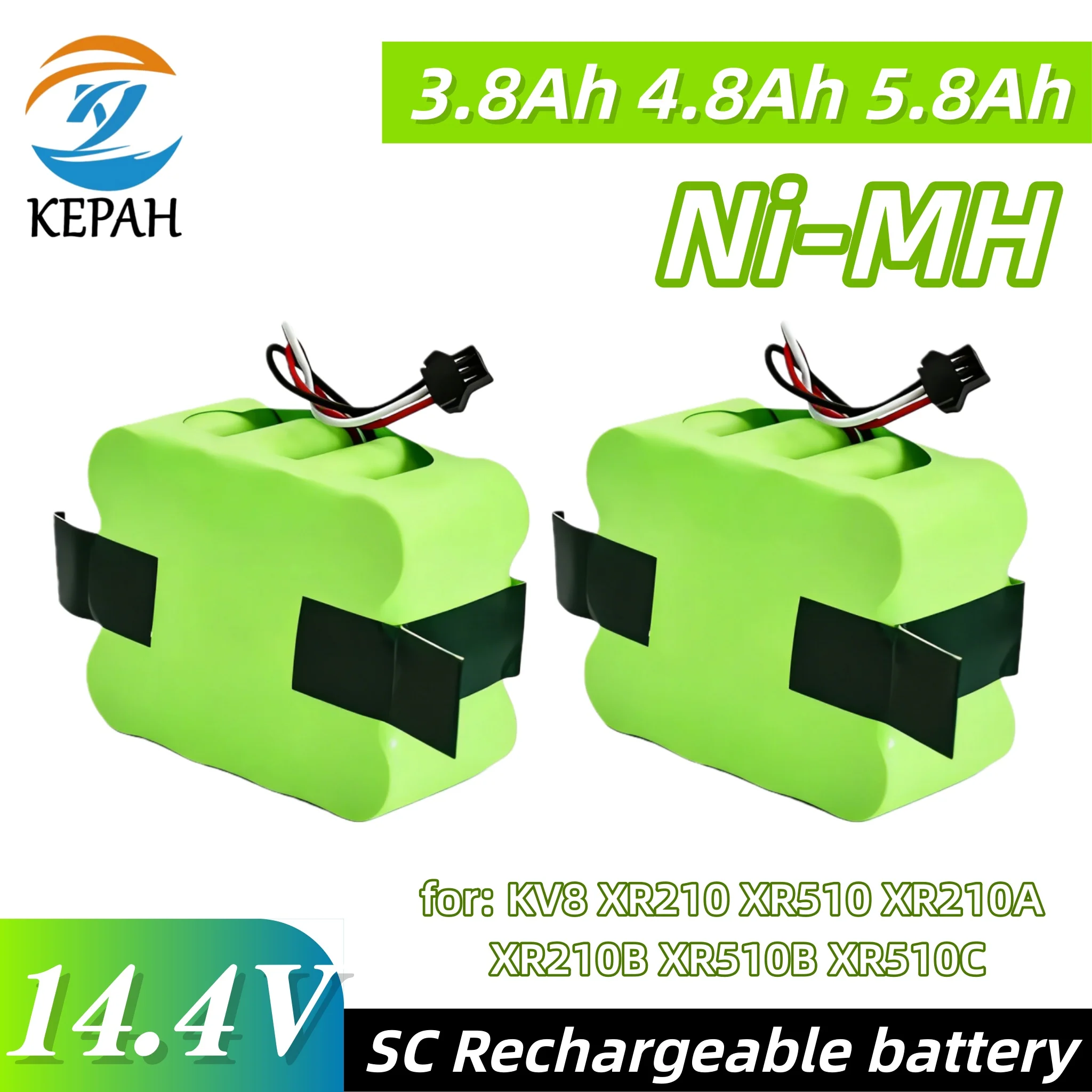 

Аккумулятор Ni-MH SC 14,4 В, 3800-5800 мАч | Для робота-пылесоса серии KV8 XR210