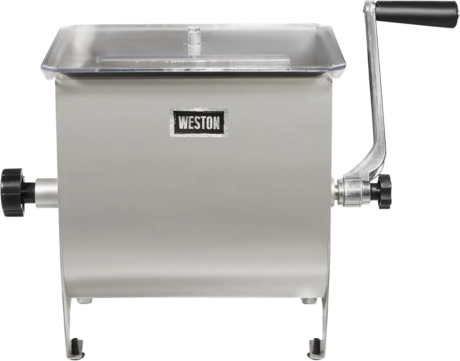 Mezcladora de carne de acero inoxidable de 20 lb para añadir condimentos a carne picada, hamburguesas, salchichas y charcutería, color plateado 36 1901 W
