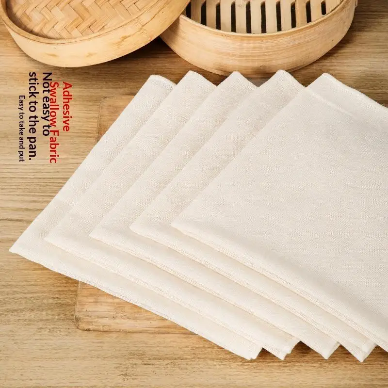 -3Pcs New 40/60CM Pure Cotton Steamer Cloth Household Drawer Cloth Steamed Rice And Bun Mat Round Cotton Gauze Kitchen Steamer