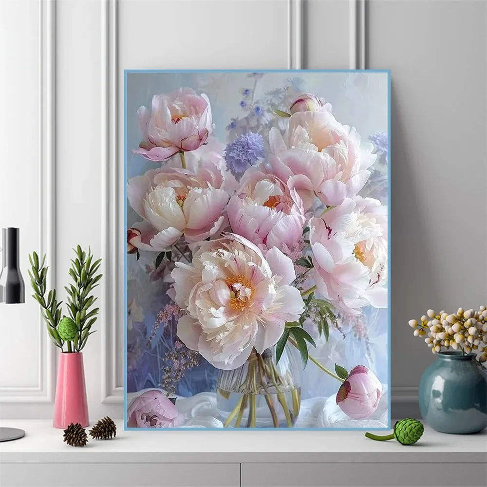 500 Pieces Jigsaw Puzzle for Adults Peony Flower Paper Puzzles Home Decor Wall Display Festival Gift