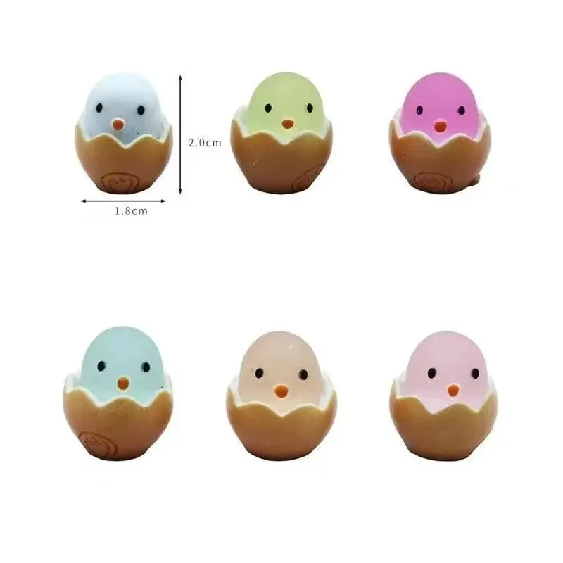 10-200 قطعة لعبة الفرخ قشر البيض المضيئة ، 10 قطعة هدية رياض الأطفال ، ديكور المناظر الطبيعية الصغيرة الراتنج DIY ، منتجات الأطفال