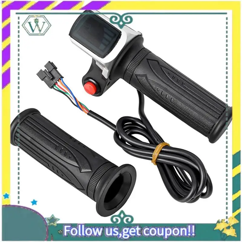 

Upgraded Electric Bike Throttle With LCD Display Handle Throttle For 36V Twist Throttle Scooter E-Bike Parts