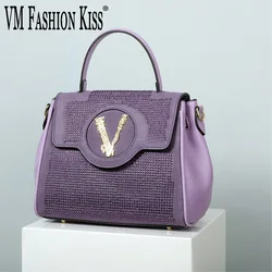 VM FASHION KISS 2023 New Women Shoulder Bag Gypsophila Designer  Luxury Hasp Handbag European Style Quality Messenger Bag