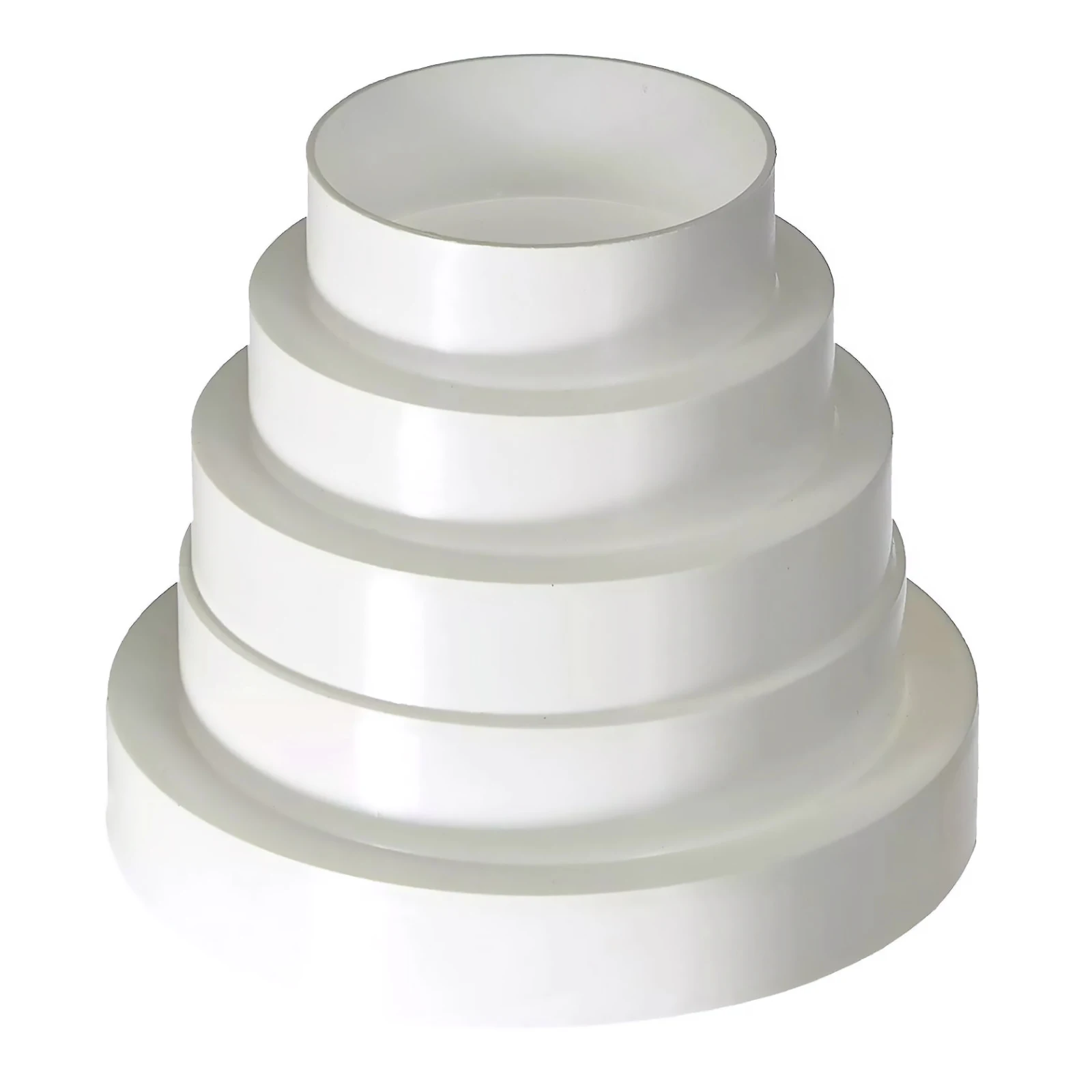 Connettore universale riduttore in PVC da 1 pezzo, diametro 80-150 mm, per tubi tondi per sistemi di ventilazione