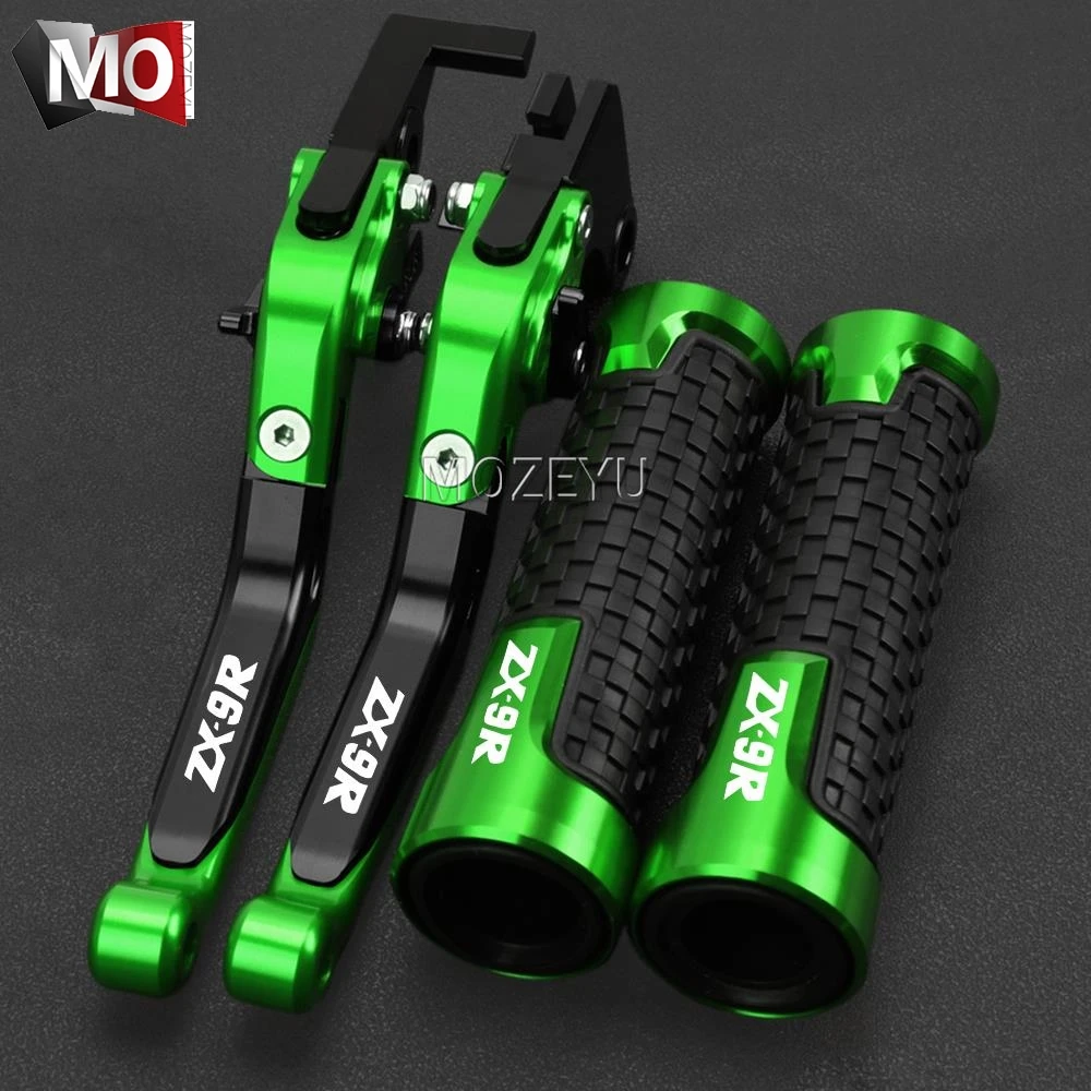 

For KAWASAKI ZX9R ZX 9R ZX-9R 2003 2002 2001 2000 Motorcycle Acessories Folding Brake Clutch Levers Handlebar grips Handle bar