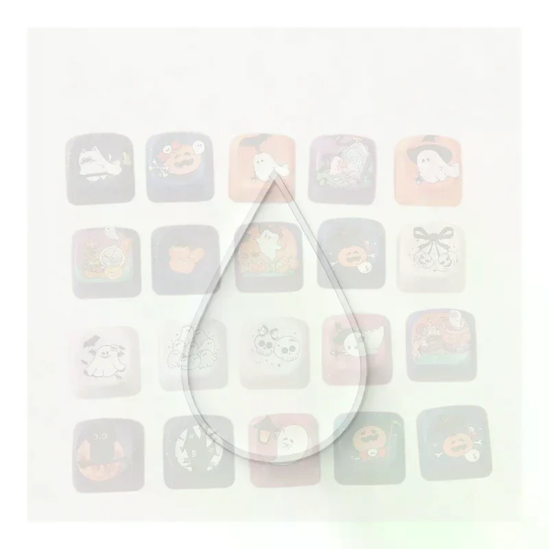 Halloween Pumpkin Ghost Printed Keycaps 5/10PCS Custom DIY Keycaps for Mechanical Gaming Keyboard Accessory