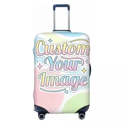 Custom Funny Custom Your Image Logo Luggage Cover Protector Dust Proof Personalized Travel Suitcase Covers