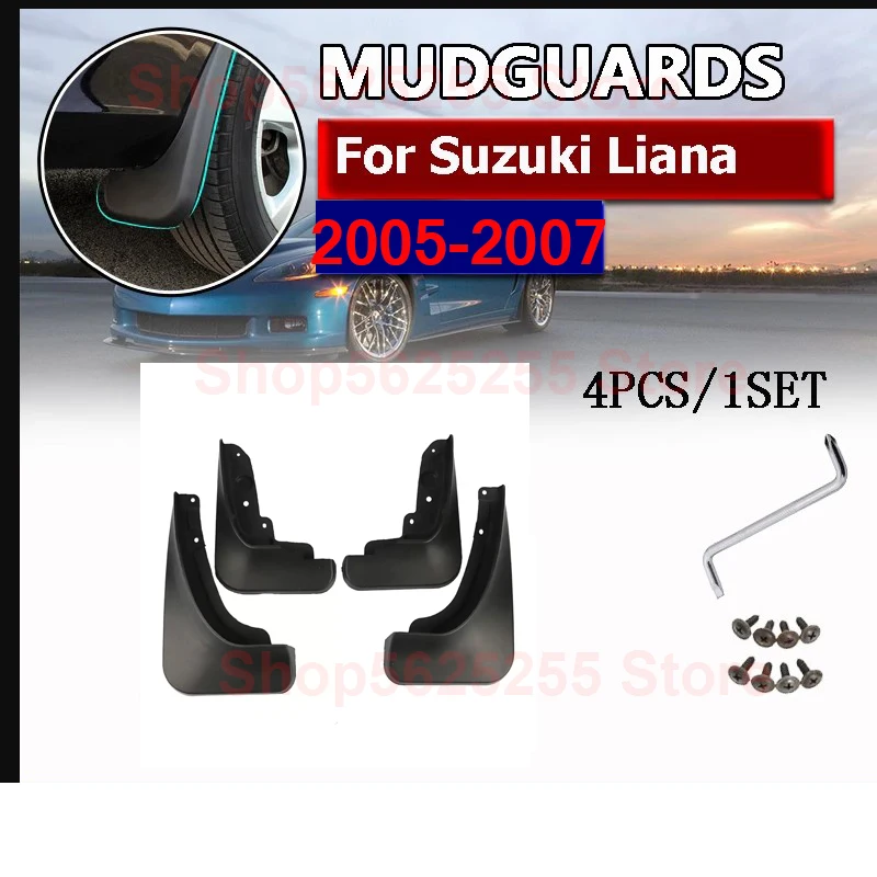 Car Mud Flaps For Suzuki Liana Aerio 2005-2007 Mudflaps Splash Guards Mud Flap Mudguards Fender Protective  Accessories