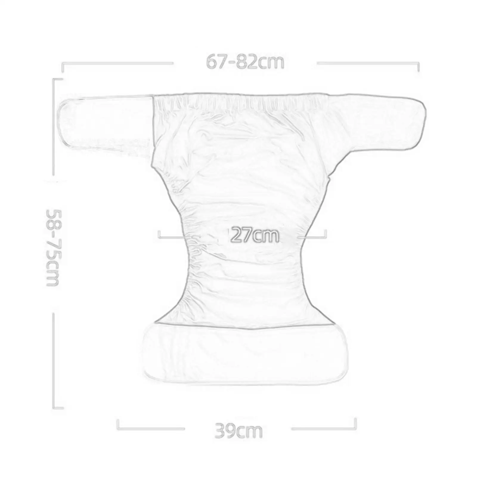 Fralda de pano para adultos, capa lavável para incontinência, roupa íntima durável para idosos, mulheres, homens, proteção contra vazamento, calças de fraldas para adultos