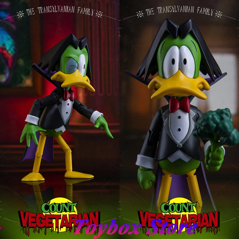 

HAPPY CHILDHOOD HC01 12cm Cute VEGETARIAN COUNT Model Toys Count Duckula Original Movable Action Figure Fans Collection Gifts