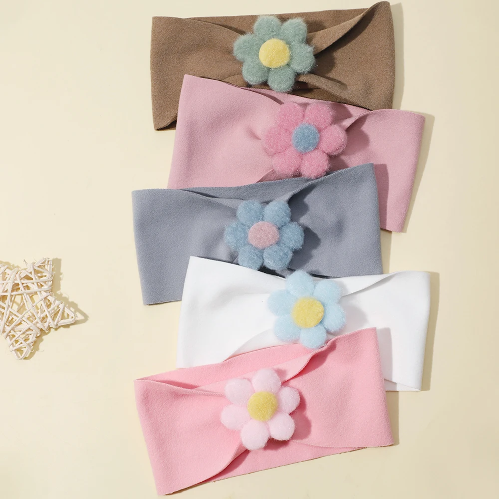 

Повязка на голову для маленьких девочек, однотонные банты, широкий тюрбан, эластичные ленты для волос для детей, повязки на голову для новорожденных, аксессуары для волос