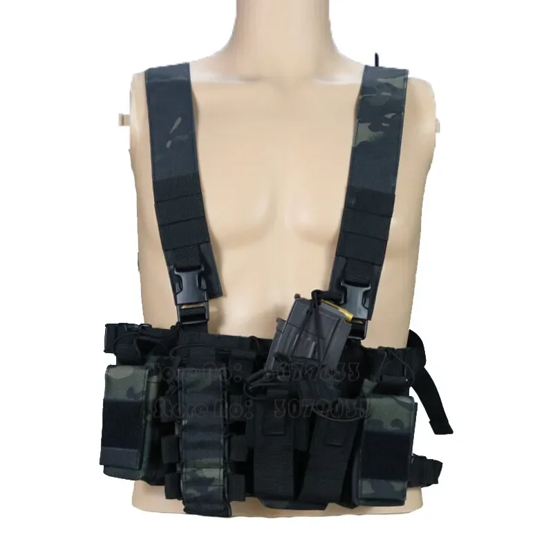 Outdoor Ammo Chest Rig Removable Vest Tactical Military  Light Weight Heavy Duty Vest Airsoft Paintball Gear