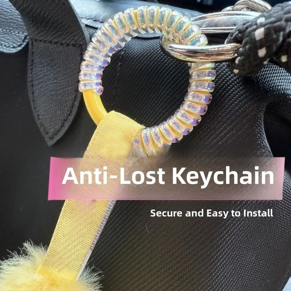 Strong Elasticity Anti Lost Coil Tightly Wrapped Silver Color Spiral Protection Ring Multifunctional Usage Easy to Use