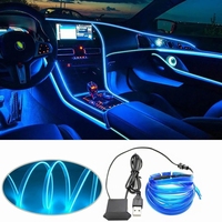 5M Atmosphere Lamp EL Cold Light Line With USB DIY Decorative Dash Board Console Auto LED Ambient Light Car Interior Accessories