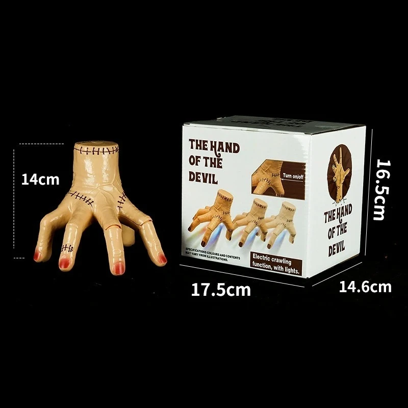 할로윈 호러 소품 전기 크롤링 장난감 손 장난감 빛과 음악이 있는 재미있는 장난감 어린이 및 성인용 신기한 코스튬 소품