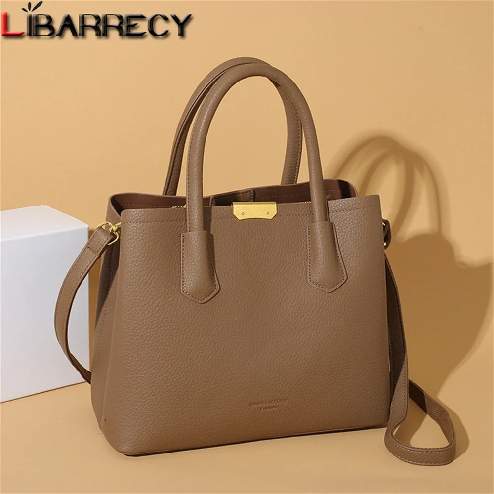

Vintage Style Shoulder Bag for Women PU Leather Luxury Big Casual Tote Handbag Women Trendy Simple Messenger Crossbody Bags Sac