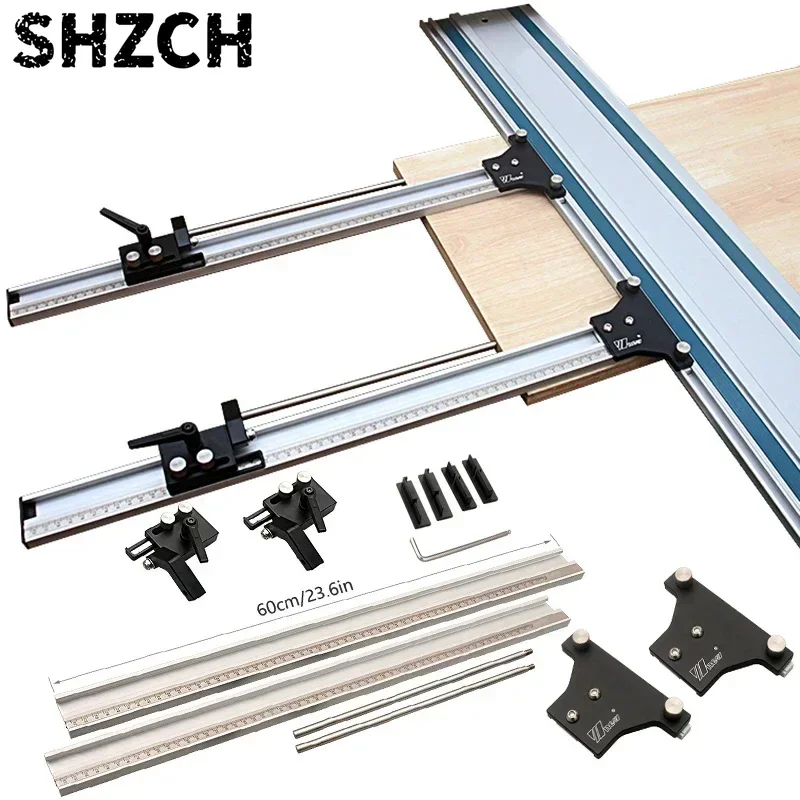 Parallel Rail Guide System Aluminium Alloy Circular Saw Track Set Fixed Guide Rail Bracket For Track Saw Track Repeatable Cuts