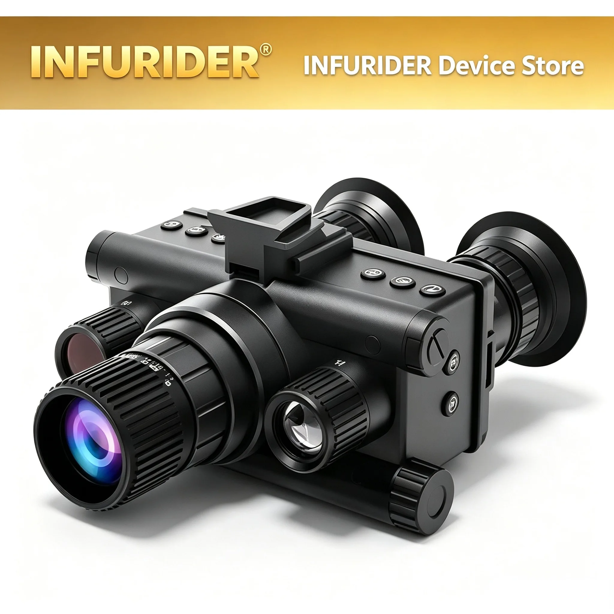 Night Vision Device 4K 40MP 8x Zoom 3 IR Levels 600m Range Dual-Eyepiece Infrared Viewer Tactical Light Outdoor