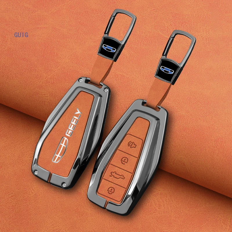 For Geely Coolray X6 Geometry C Emgrand Global Kulrey Hawk GX7 Alloy Smart Remote Car Key Cover Case