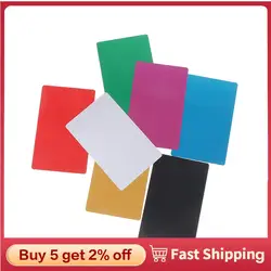 10Pcs  Blank Metal Business Card Aluminum Alloy Blanks Card DIY Laser Printing Business Cards Kit