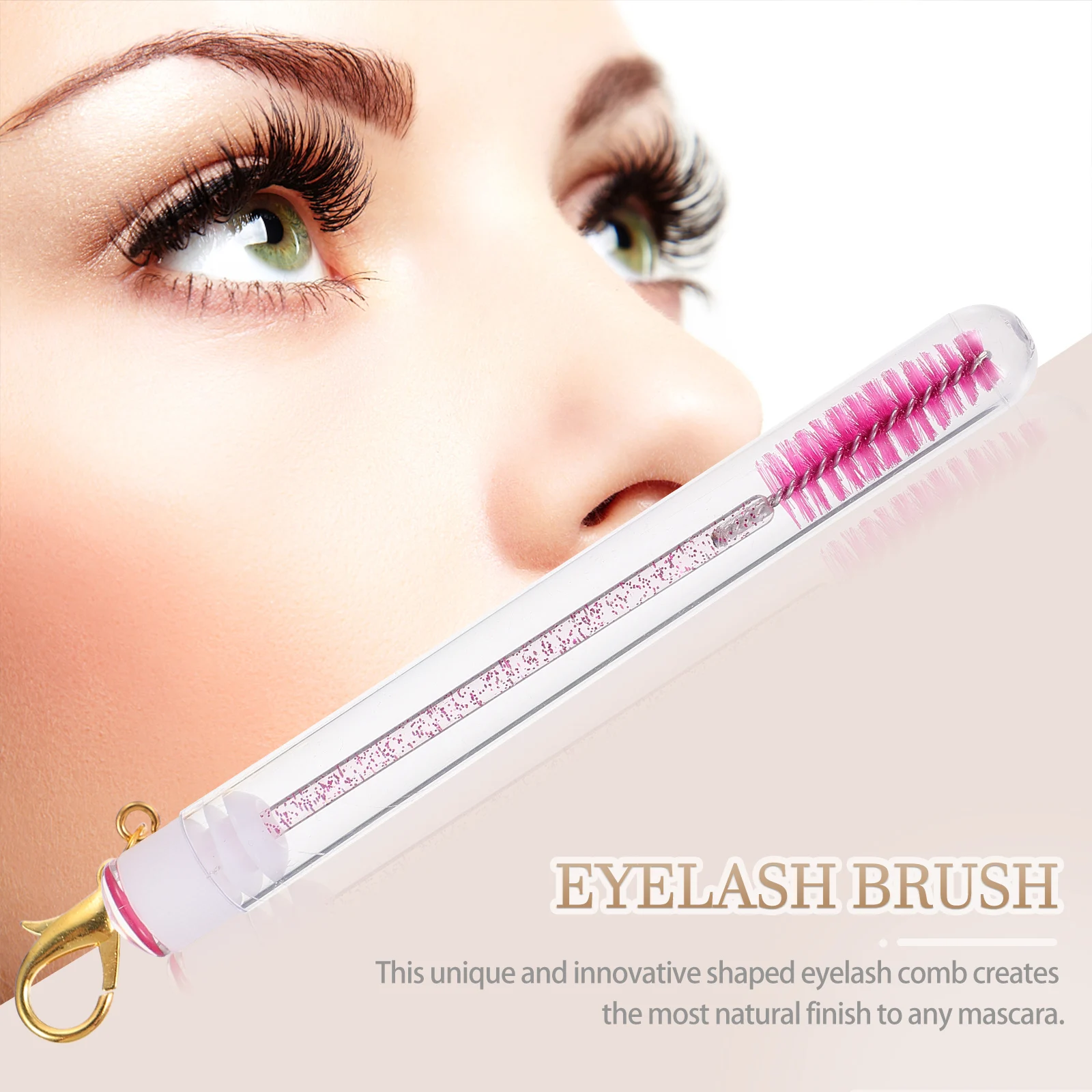 

4pcs Brush Tubes Mascara Wands Portable Applicator Beauty Eyelash Tool Makeup Eyelash Comb Eyebrow Brush Wands Lightweight