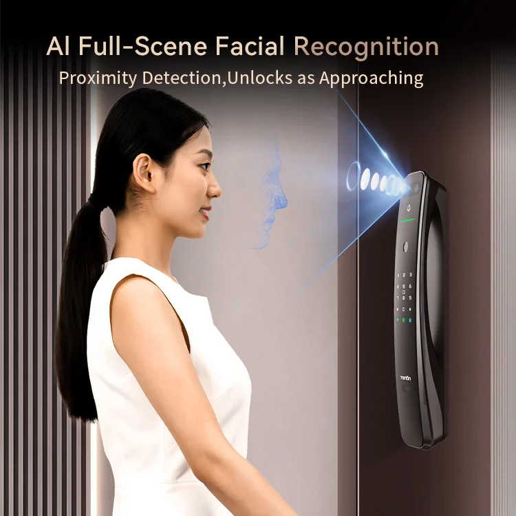 001 3D Face Recognition Palm Vein Fingerprint Digital Intellig Smart Lock Tuya APP Remote Control Password Electronic Door Lock