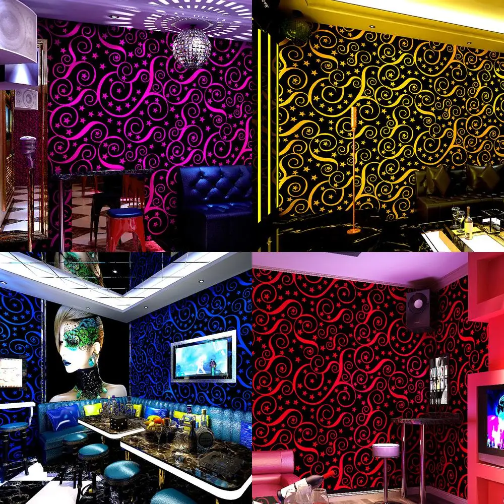 KTV Wallpaper 3D Reflective Geometric Pattern Shiny Wall Fabric for Karaoke Room Theme Background