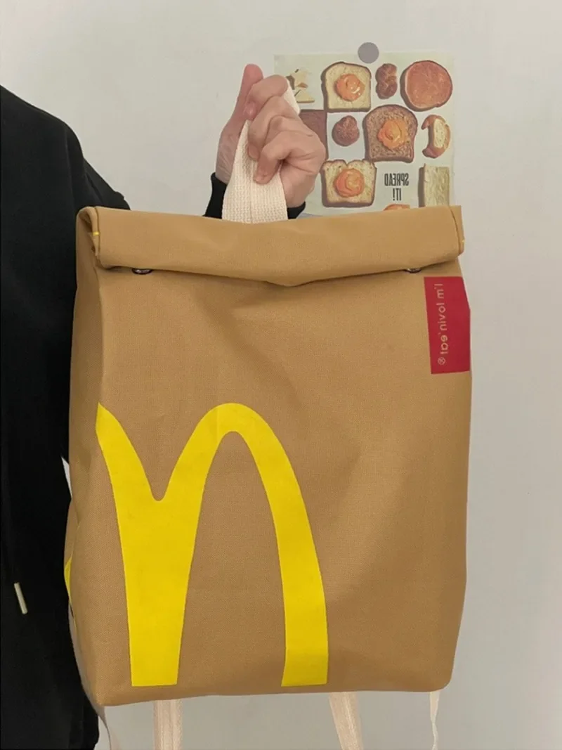 New McDonald's backpack Wholesale Outdoor School Personalized Student Backpack Casual Drawstring Backpack Birthday Gift