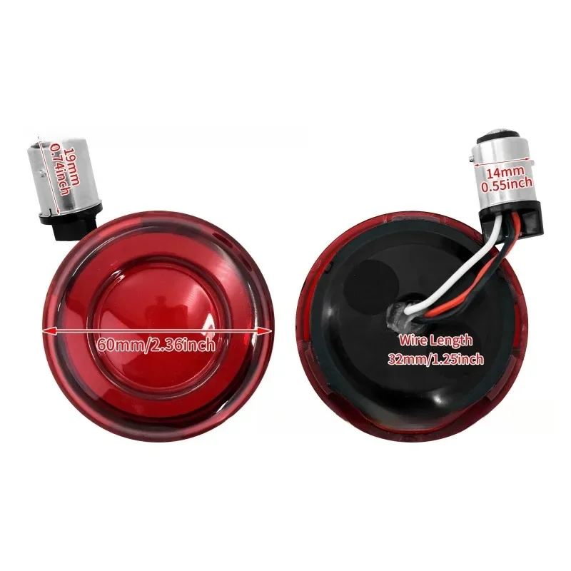 

Zza For Motorcycle Turn Signal Light 1157883 Chopper Dirt Bike LED Direction Marker Lamp Scooter Cafe Racer Day