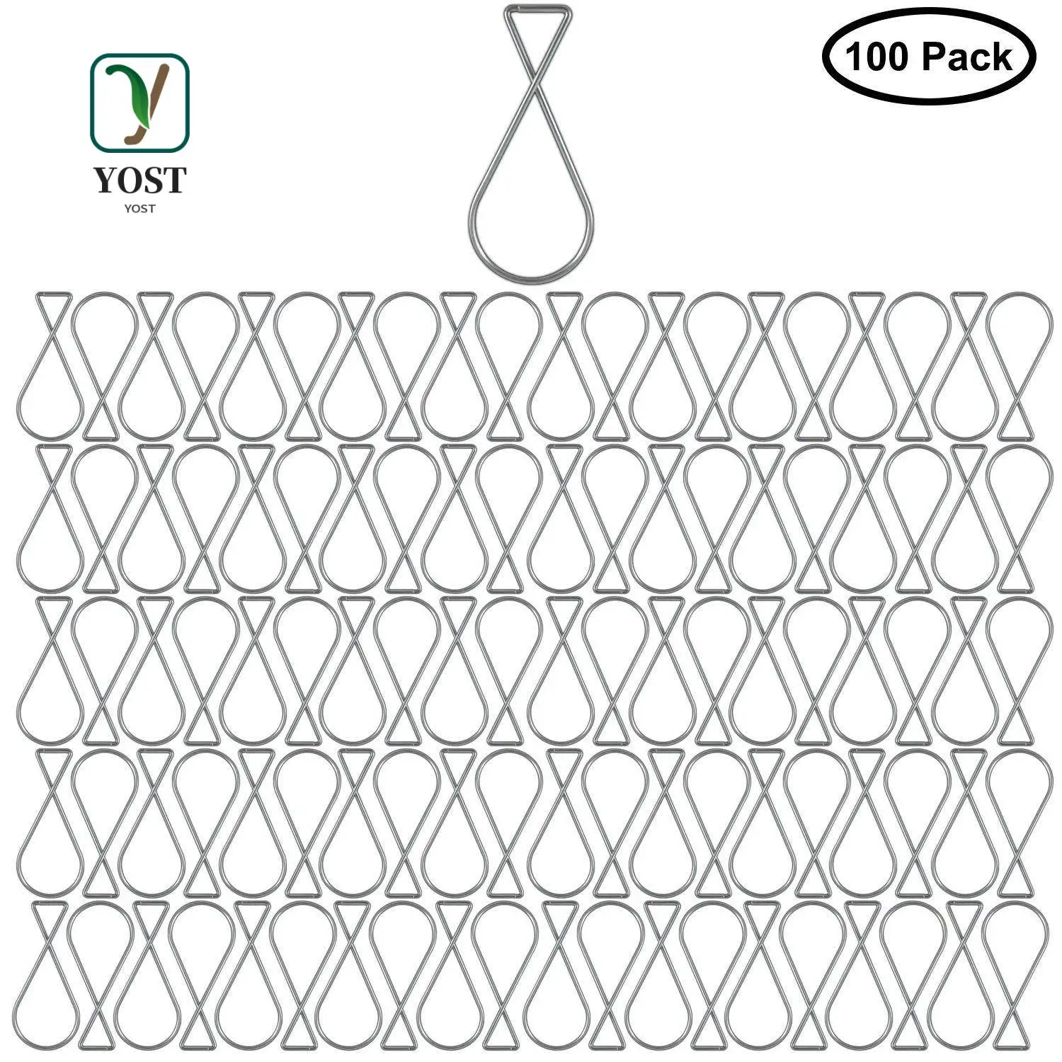

YOST-Ceiling Hooks (Set Of 100) - Drop Ceiling Clips Perfect For Wedding Decorations And Classroom Decorations - T-Clip Compatib