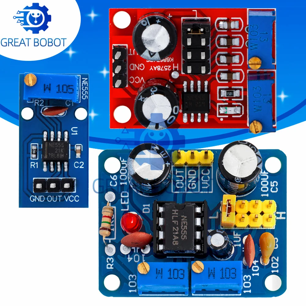 5V-12V NE555 Waveform Test Module, Adjustable Square Wave Generator for Arduino Projects