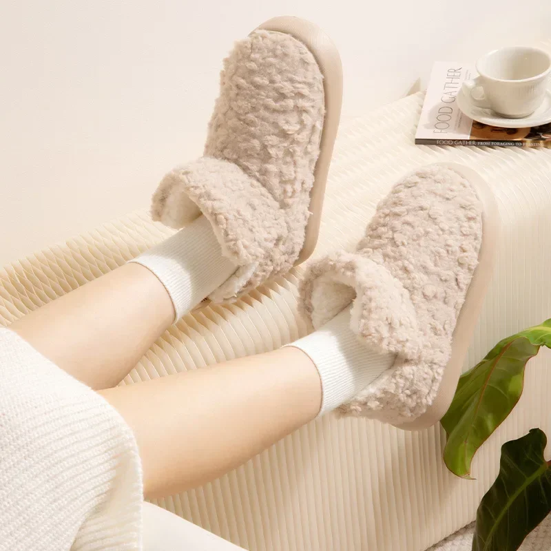 Women EVA High Top Thick Sole Plush Snow Boots Ankle Boots Winter Home Slipper Warm Non Slip Slippers for Woman Christmas Gift